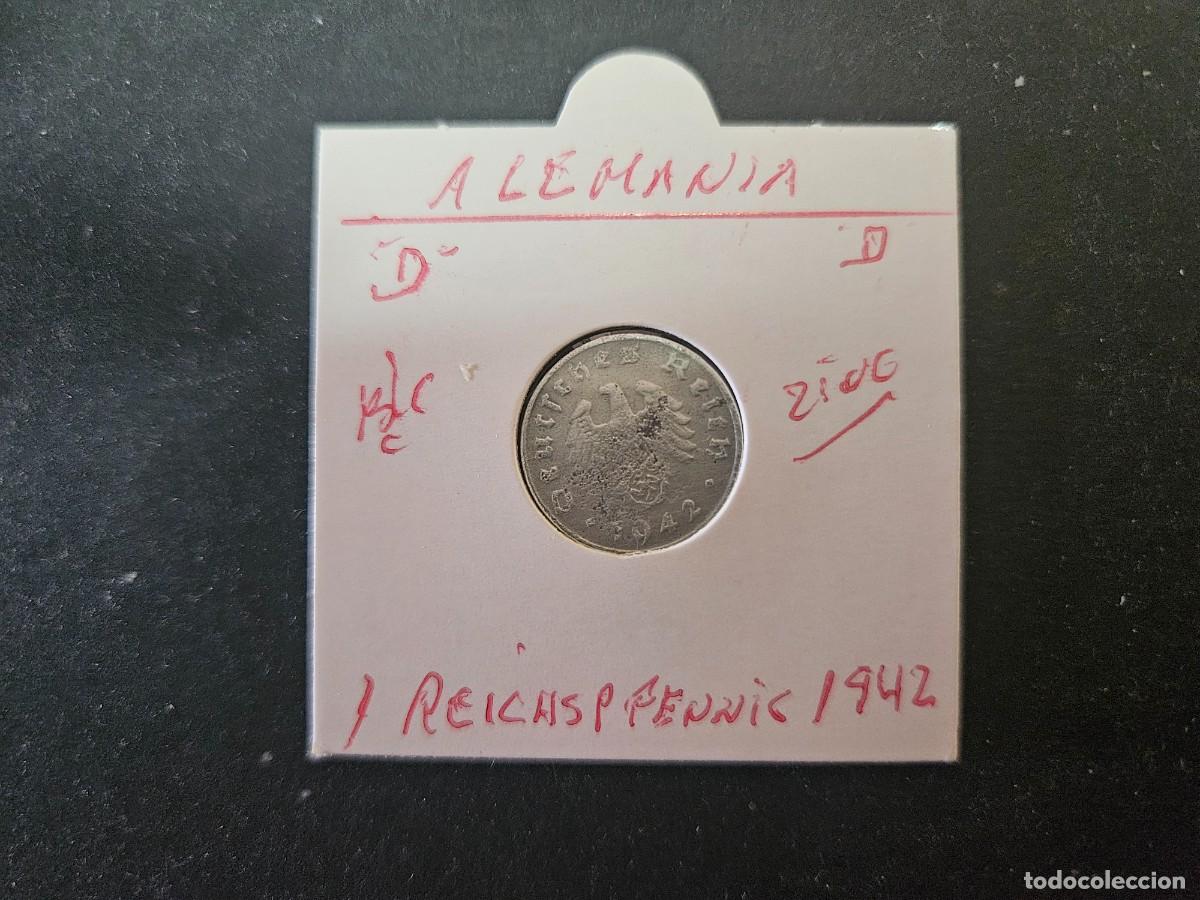 Monedas antiguas de Europa: ALEMANIA 1 REICHSPFENNIG 1942 BC KM=97 (ZINC) CECA &rdquo;D&rdquo;