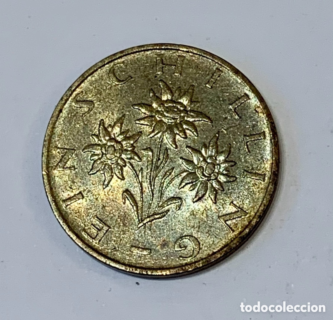 Monedas antiguas de Europa: Moneda. Republik Osterreich. 1 Schilling 1987.