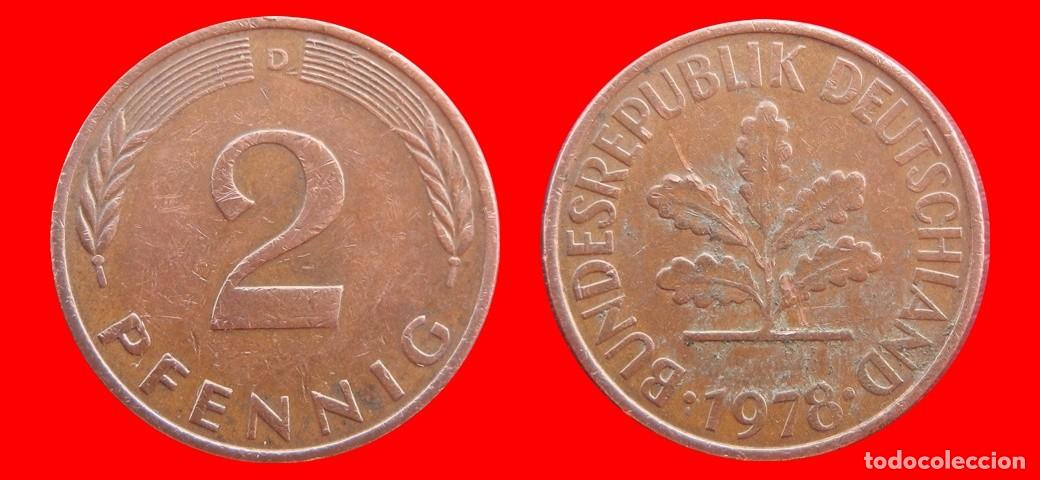 Monedas antiguas de Europa: 2 PFENNIG 1978-D BRD ALEMANIA-154414