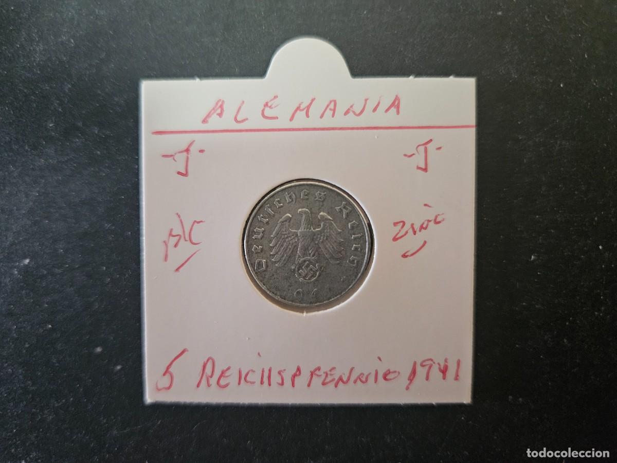 Monedas antiguas de Europa: ALEMANIA 5 REICHSPFENNIG 1941 BC KM=100 (ZINC) CECA &rdquo;J&rdquo;