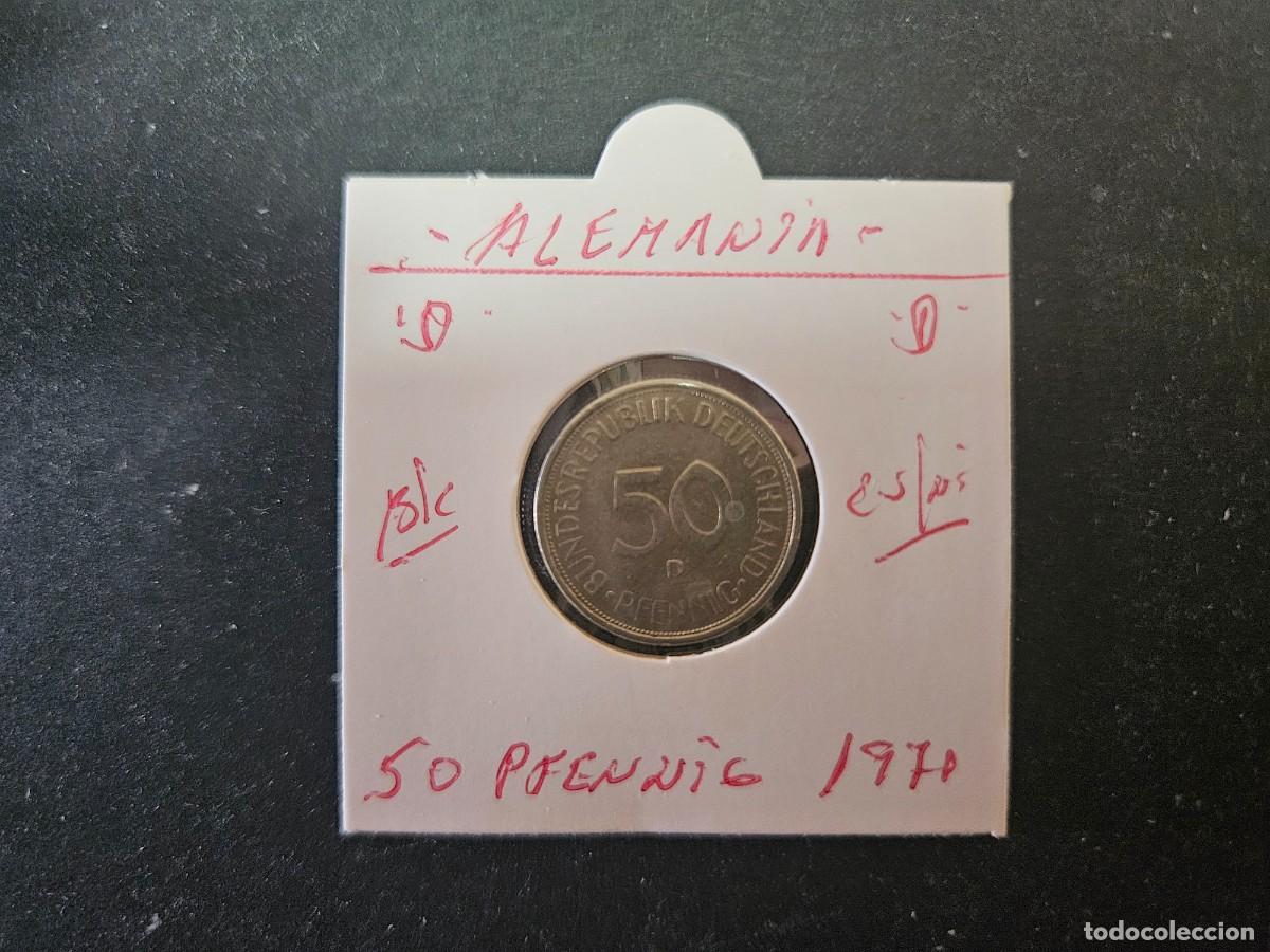 Monedas antiguas de Europa: ALEMANIA 50 PFENNIG 1971 BC KM=109.1 (CUPRONIQUEL)) CECA &rdquo;D&rdquo;