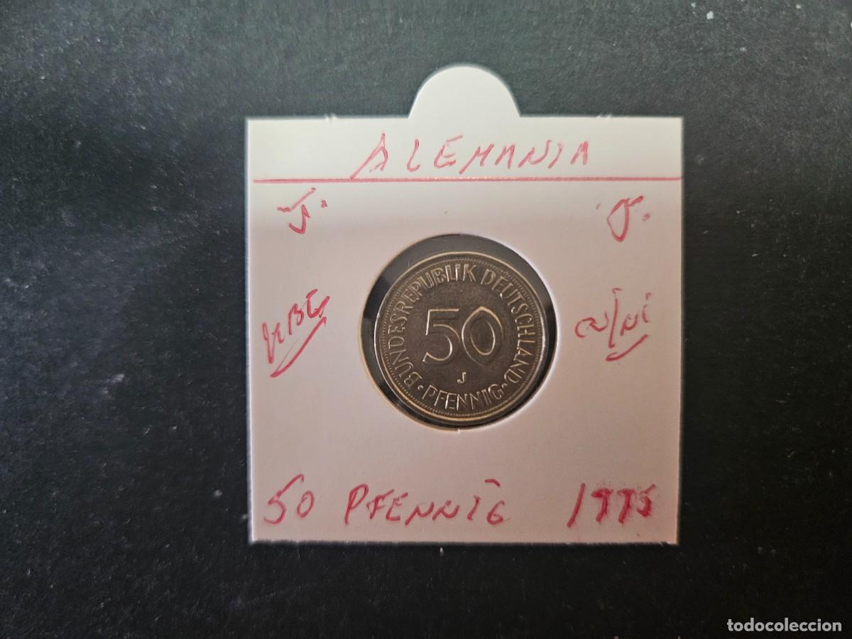 Monedas antiguas de Europa: ALEMANIA 50 PFENNIG 1975 MBC KM=109.2 (CUPRONIQUEL)) CECA &rdquo;J&rdquo;