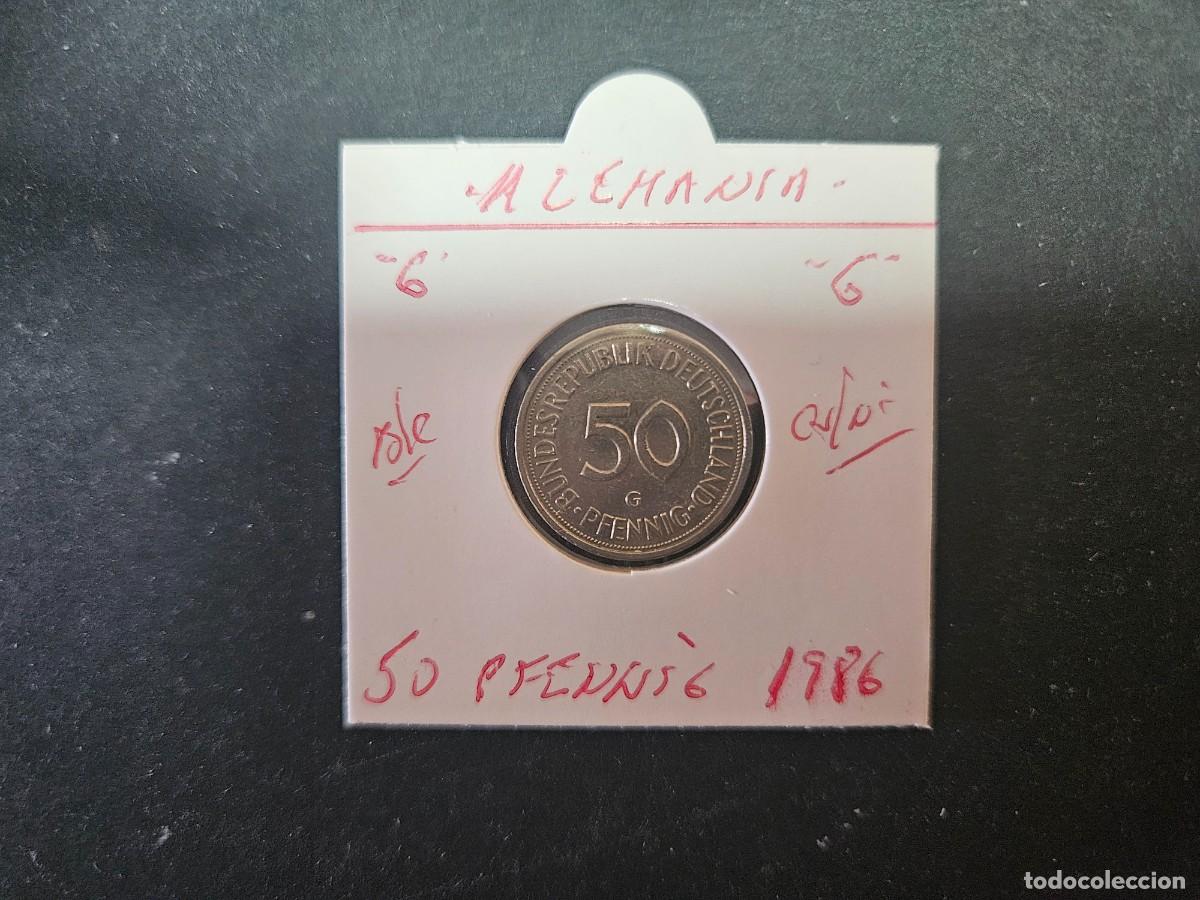 Monedas antiguas de Europa: ALEMANIA 50 PFENNIG 1986 BC KM=109.2 (CUPRONIQUEL)) CECA &rdquo;G&rdquo;