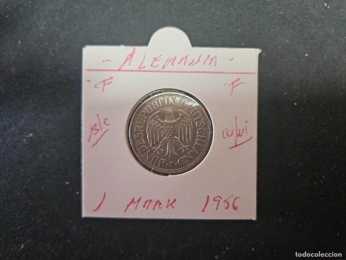 Monedas antiguas de Europa: ALEMANIA 1 MARK 1956 BC KM=110 (CUPRONIQUEL)) CECA &rdquo;F&rdquo;