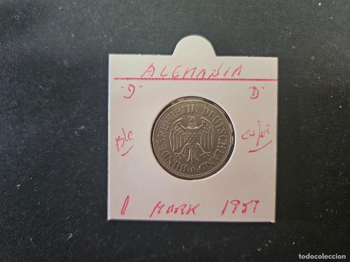 Monedas antiguas de Europa: ALEMANIA 1 MARK 1957 BC KM=110 (CUPRONIQUEL)) CECA &rdquo;D&rdquo;