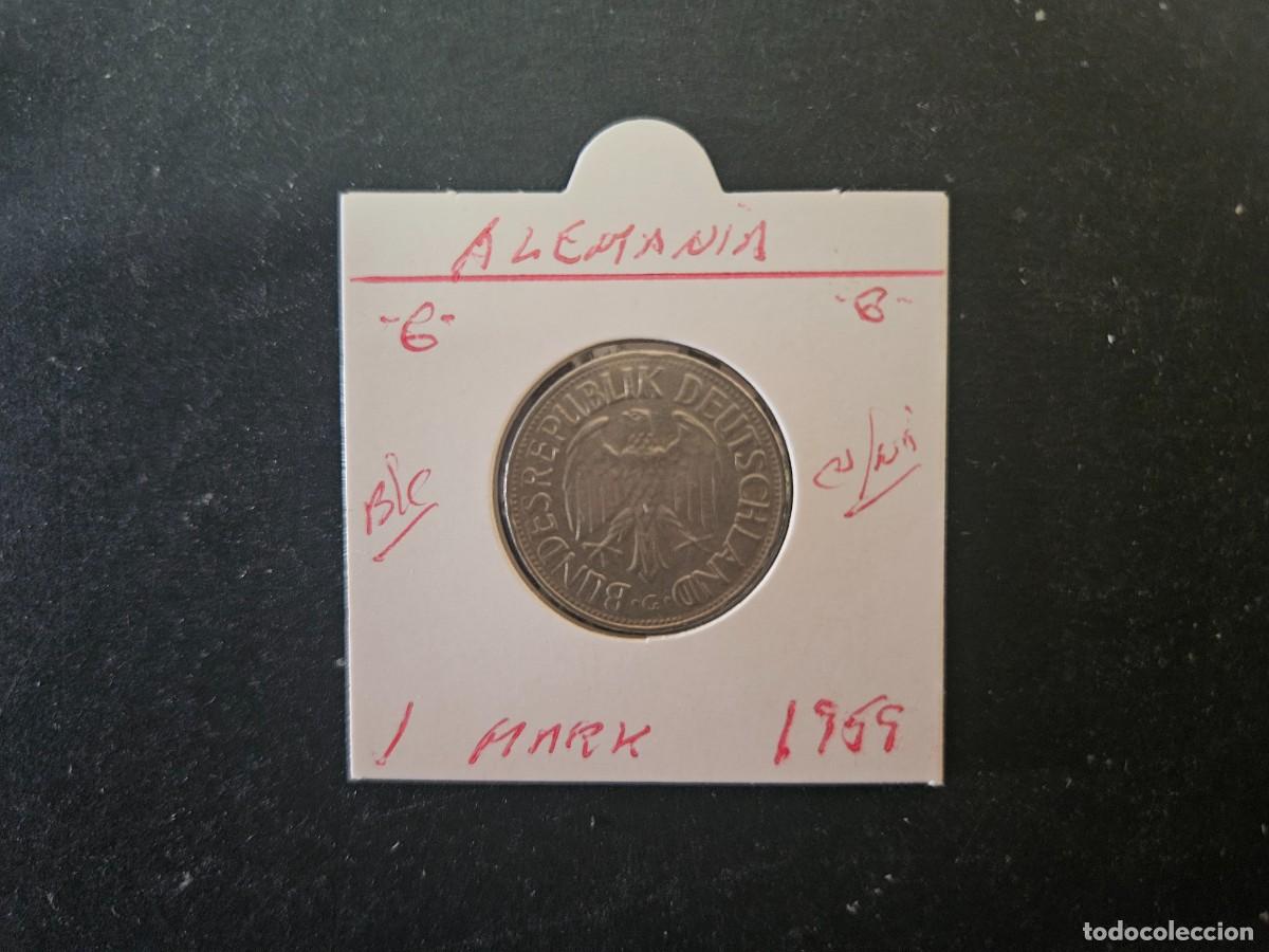 Monedas antiguas de Europa: ALEMANIA 1 MARK 1959 BC KM=110 (CUPRONIQUEL)) CECA &rdquo;G&rdquo;