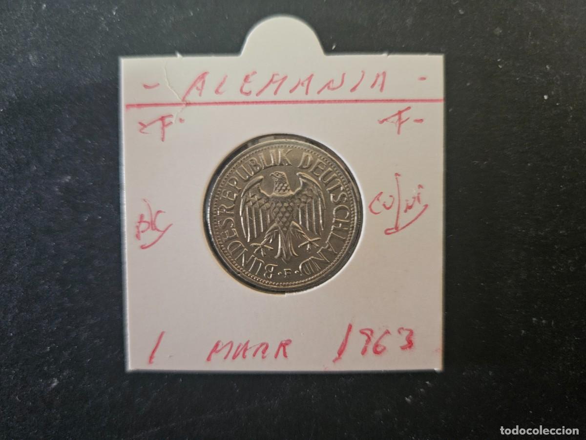Monedas antiguas de Europa: ALEMANIA 1 MARK 1963 BC KM=110 (CUPRONIQUEL)) CECA &rdquo;F&rdquo;