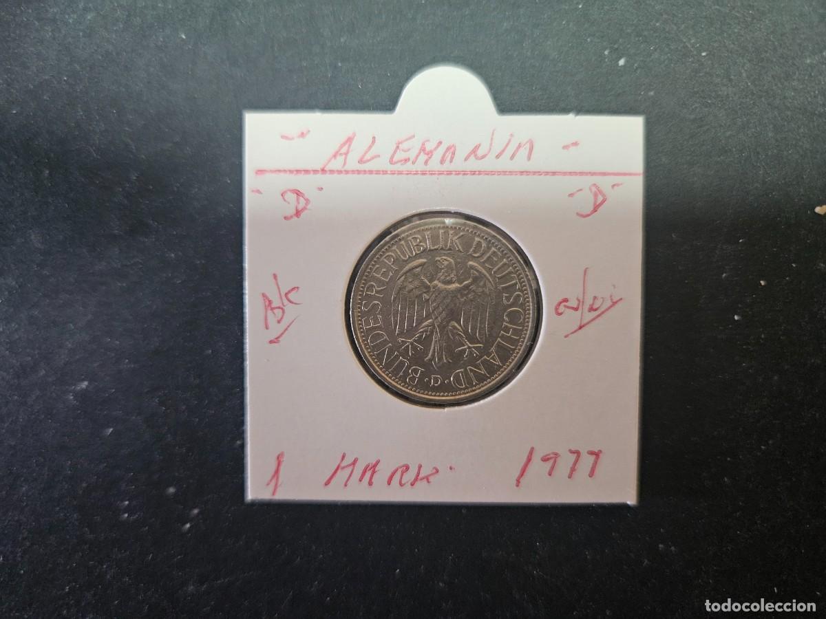 Monedas antiguas de Europa: ALEMANIA 1 MARK 1977 BC KM=110 (CUPRONIQUEL)) CECA &rdquo;D&rdquo;