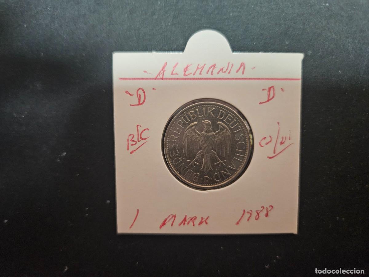 Monedas antiguas de Europa: ALEMANIA 1 MARK 1988 BC KM=110 (CUPRONIQUEL)) CECA &rdquo;D&rdquo;