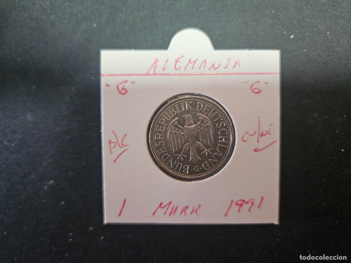 Monedas antiguas de Europa: ALEMANIA 1 MARK 1991 BC KM=110 (CUPRONIQUEL)) CECA &rdquo;G&rdquo;