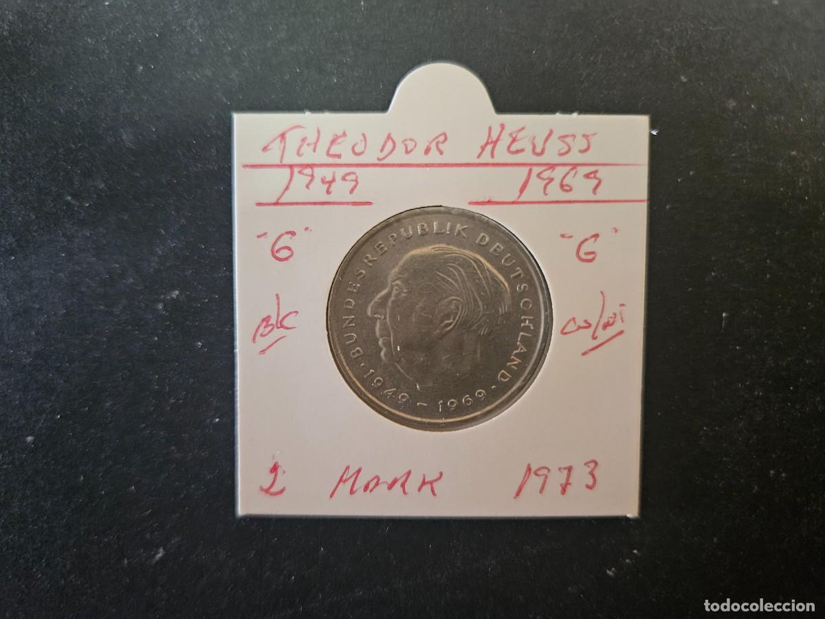 Monedas antiguas de Europa: ALEMANIA 2 MARK 1973 BC KM=A127 (CUPRONIQUEL)) CECA &rdquo;G&rdquo; (THEODOR HEUSS 1949-1969)