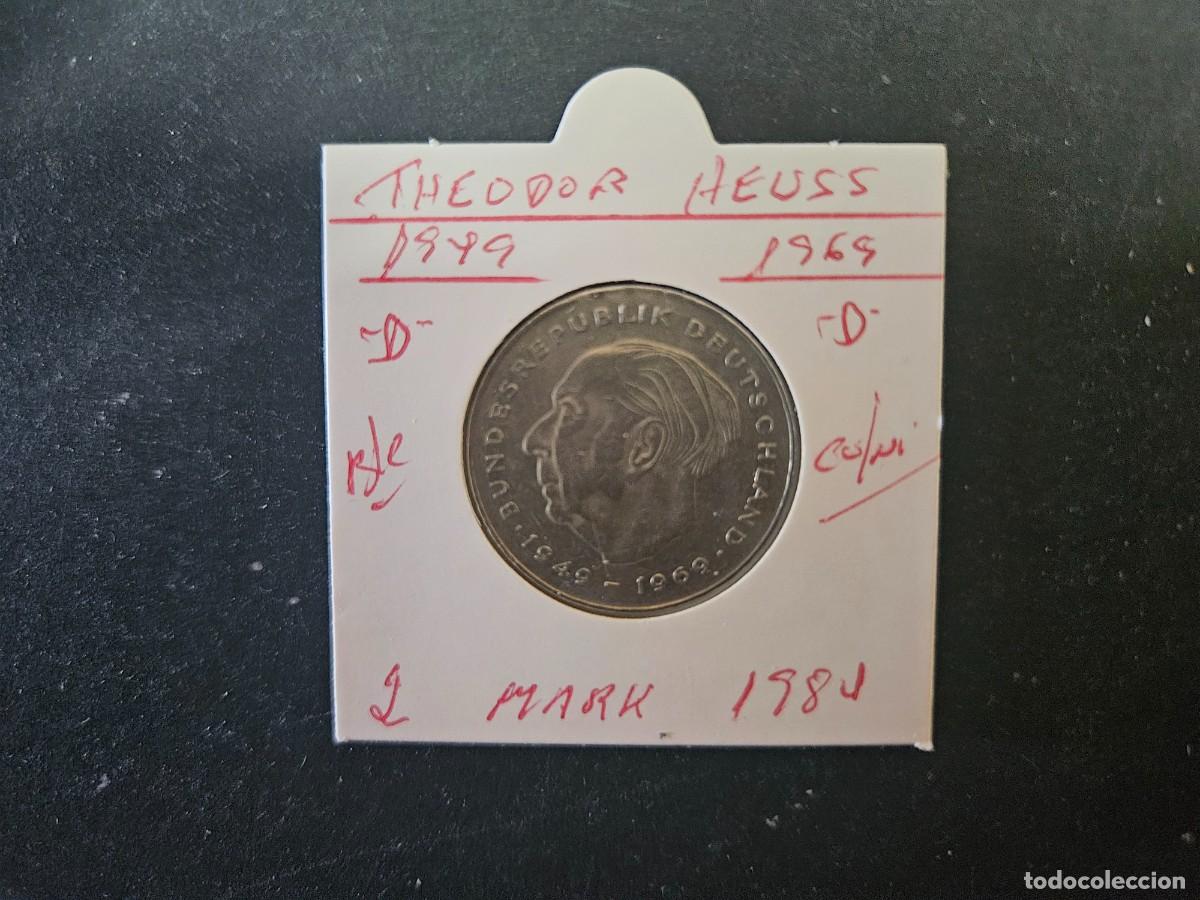 Monedas antiguas de Europa: ALEMANIA 2 MARK 1984 BC KM=A127 (CUPRONIQUEL)) CECA &rdquo;D&rdquo; (THEODOR HEUSS 1949-1969)