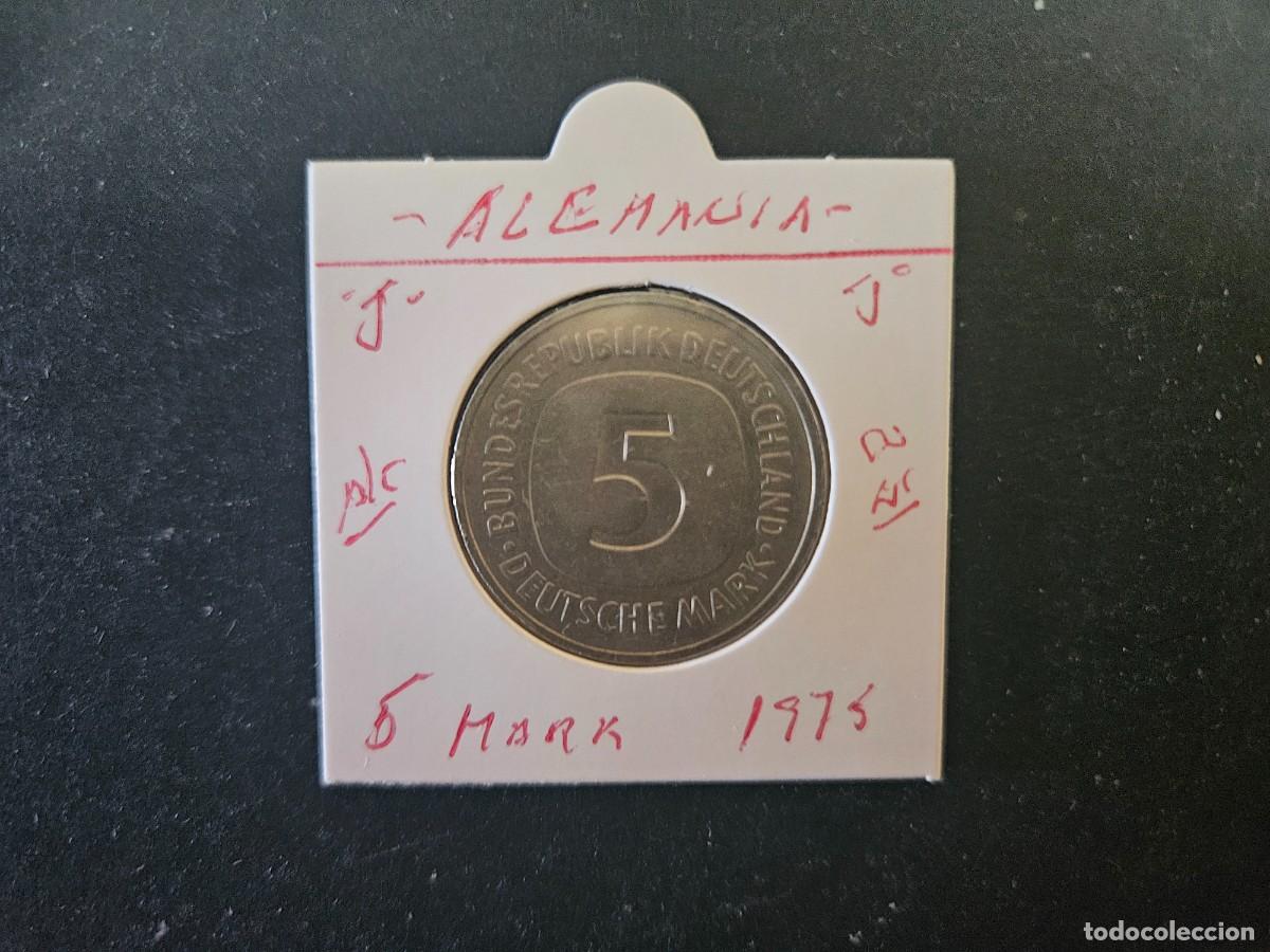 Monedas antiguas de Europa: ALEMANIA 5 MARK 1975 BC KM=140.1 (CUPRONIQUEL)) CECA &rdquo;J&rdquo;