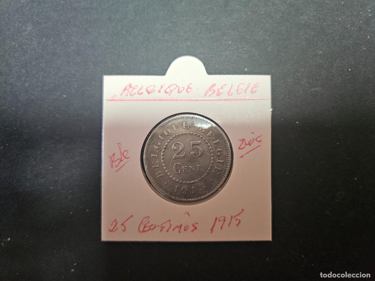 Monedas antiguas de Europa: BELGICA 25 CENTIMOS 1915 BC KM=82 (ZINC)