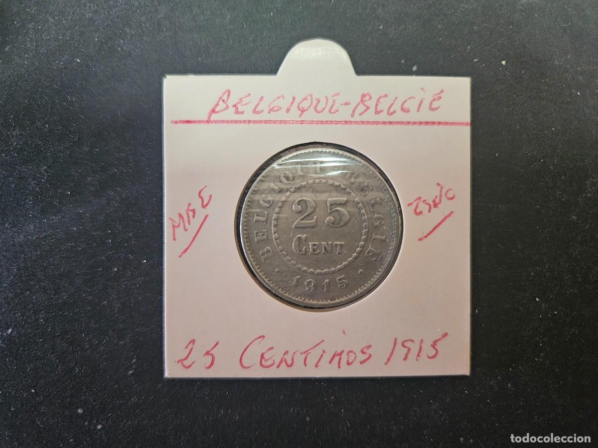 Monedas antiguas de Europa: BELGICA 25 CENTIMOS 1915 MBC KM=82 (ZINC)