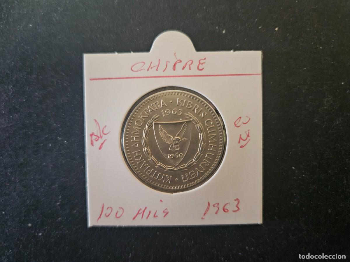 Monedas antiguas de Europa: CHIPRE 100 MILS 1963 BC KM=42 (CUPRONIQUEL)