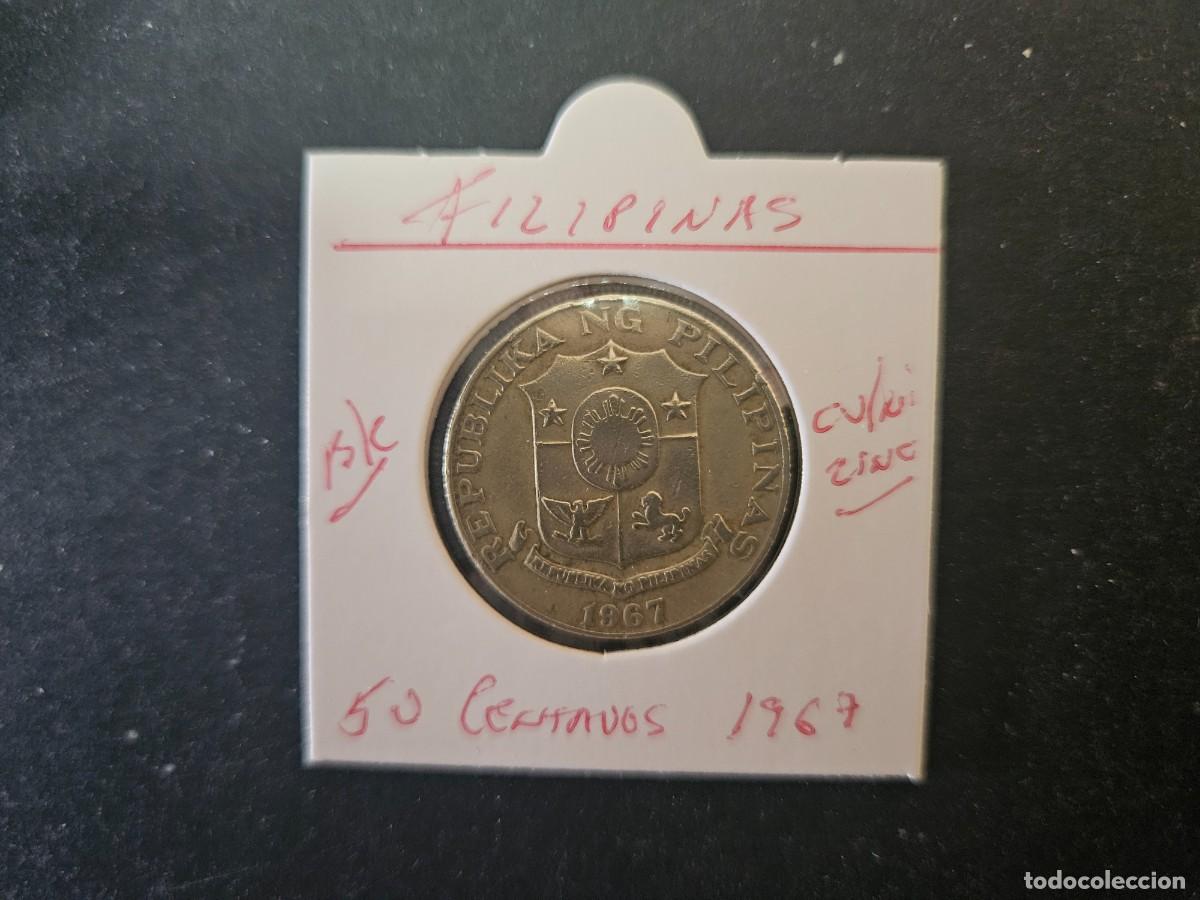 Monedas antiguas de Europa: FILIPINAS 50 SENTIMOS 1967 BC KM=190 (CUPRONIQUEL-ZINC)