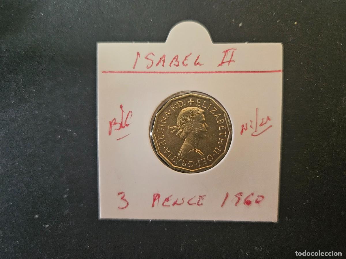 Monedas antiguas de Europa: GRAN BRETA&Ntilde;A 3 PENCE 1960 BC KM=900 (NIUEL-LAT&Oacute;N) ISABEL II
