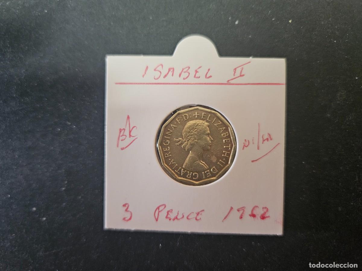 Monedas antiguas de Europa: GRAN BRETA&Ntilde;A 3 PENCE 1962 BC KM=900 (NIUEL-LAT&Oacute;N) ISABEL II