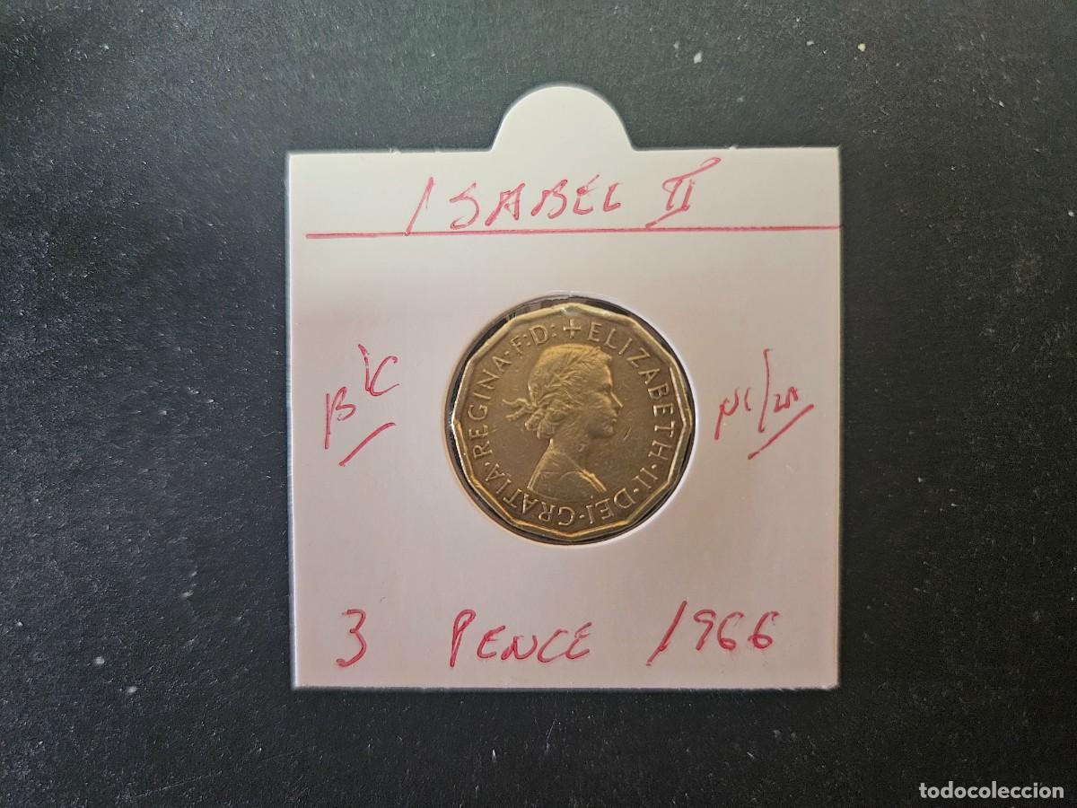 Monedas antiguas de Europa: GRAN BRETA&Ntilde;A 3 PENCE 1966 BC KM=900 (NIUEL-LAT&Oacute;N) ISABEL II