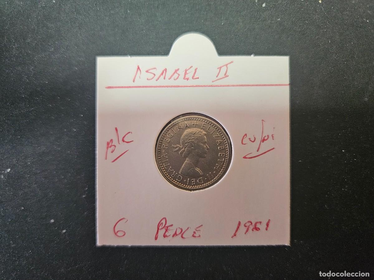 Monedas antiguas de Europa: GRAN BRETA&Ntilde;A 6 PENCE 1961 BC KM=903 (CUPRONIQUEL) ISABEL II