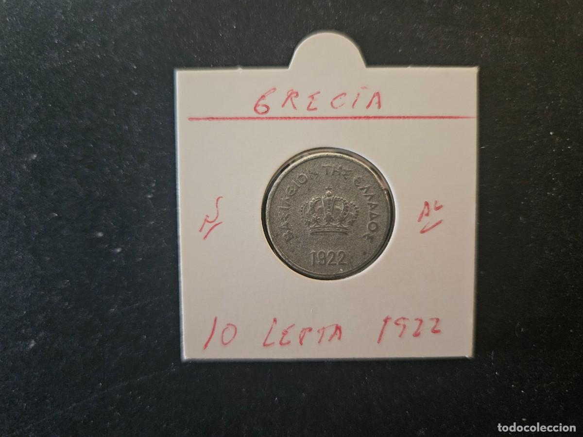 Monedas antiguas de Europa: GRECIA 10 LEPTA 1922 KM=66.1 (ALUMINIO)