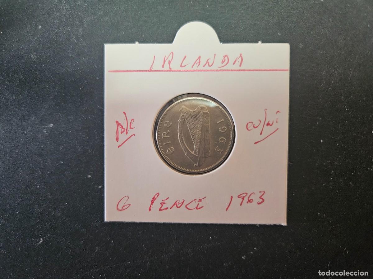 Monedas antiguas de Europa: IRLANDA 6 PENCE 1963 BC KM=13a (CUPRONIQUEL)