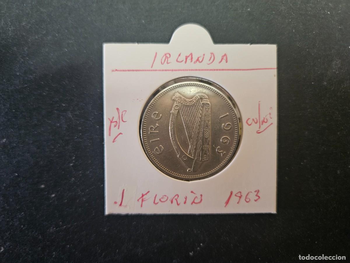 Monedas antiguas de Europa: IRLANDA 1 FLORIN 1963 BC KM=15a (CUPRONIQUEL)