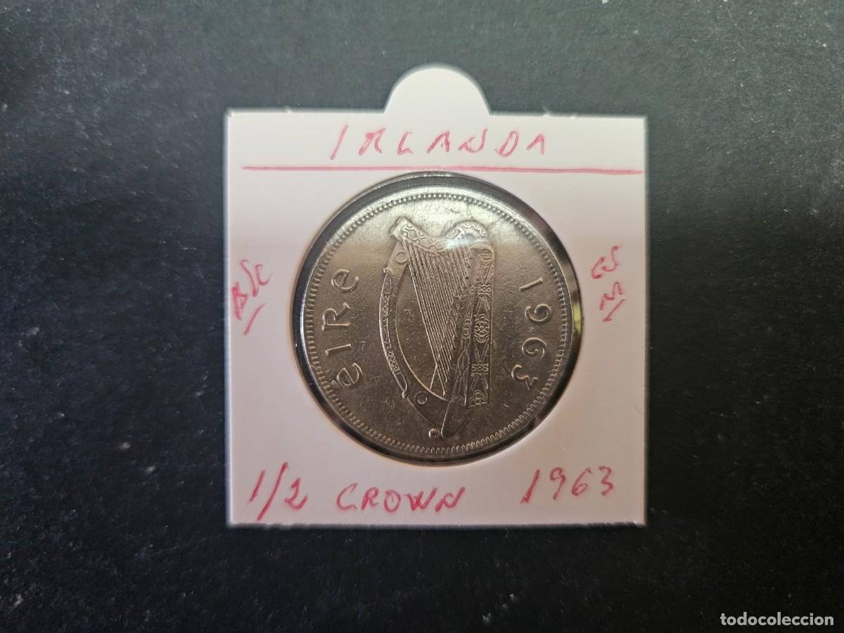 Monedas antiguas de Europa: IRLANDA 1/2 CROWN 1963 BC KM=16 (CUPRONIQUEL)