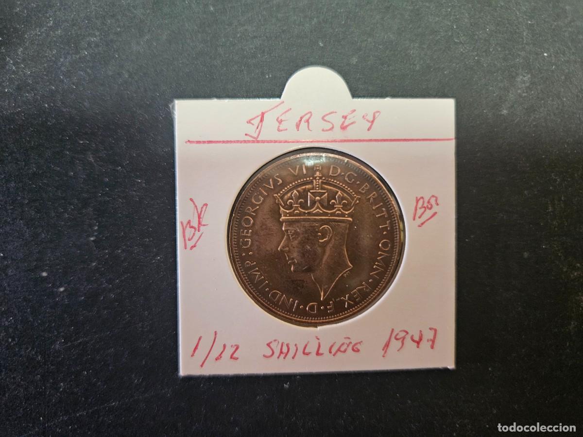 Monedas antiguas de Europa: JERSEY 1/12 SHILLING 1947 BC KM=48 (BRONCE) GEORGE VI