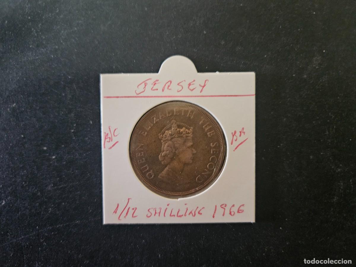 Monedas antiguas de Europa: JERSEY 1/12 SHILLING 1966 BC KM= (BRONCE) ISABEL II (CONQUISTA NORMANDIA 1066-1966)