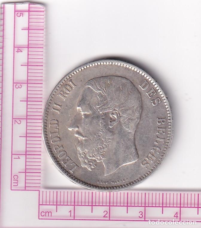 Monedas antiguas de Europa: CR5032 MONEDA BELGICA 5 FRANCOS LEOPOLDO II 1868 PLATA