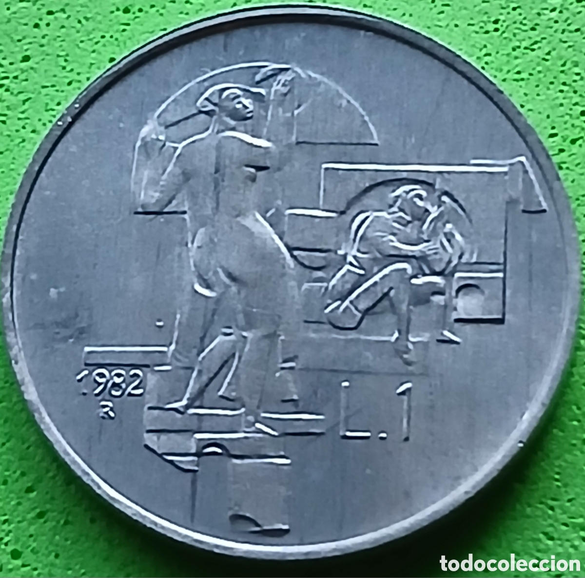 Monedas antiguas de Europa: San Marino 1 lira 1982 km#131 Logros Sociales