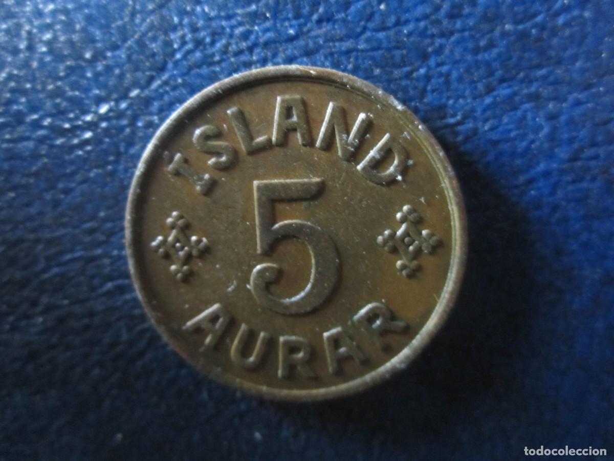 Monedas antiguas de Europa: Islandia 5 aurar 1942