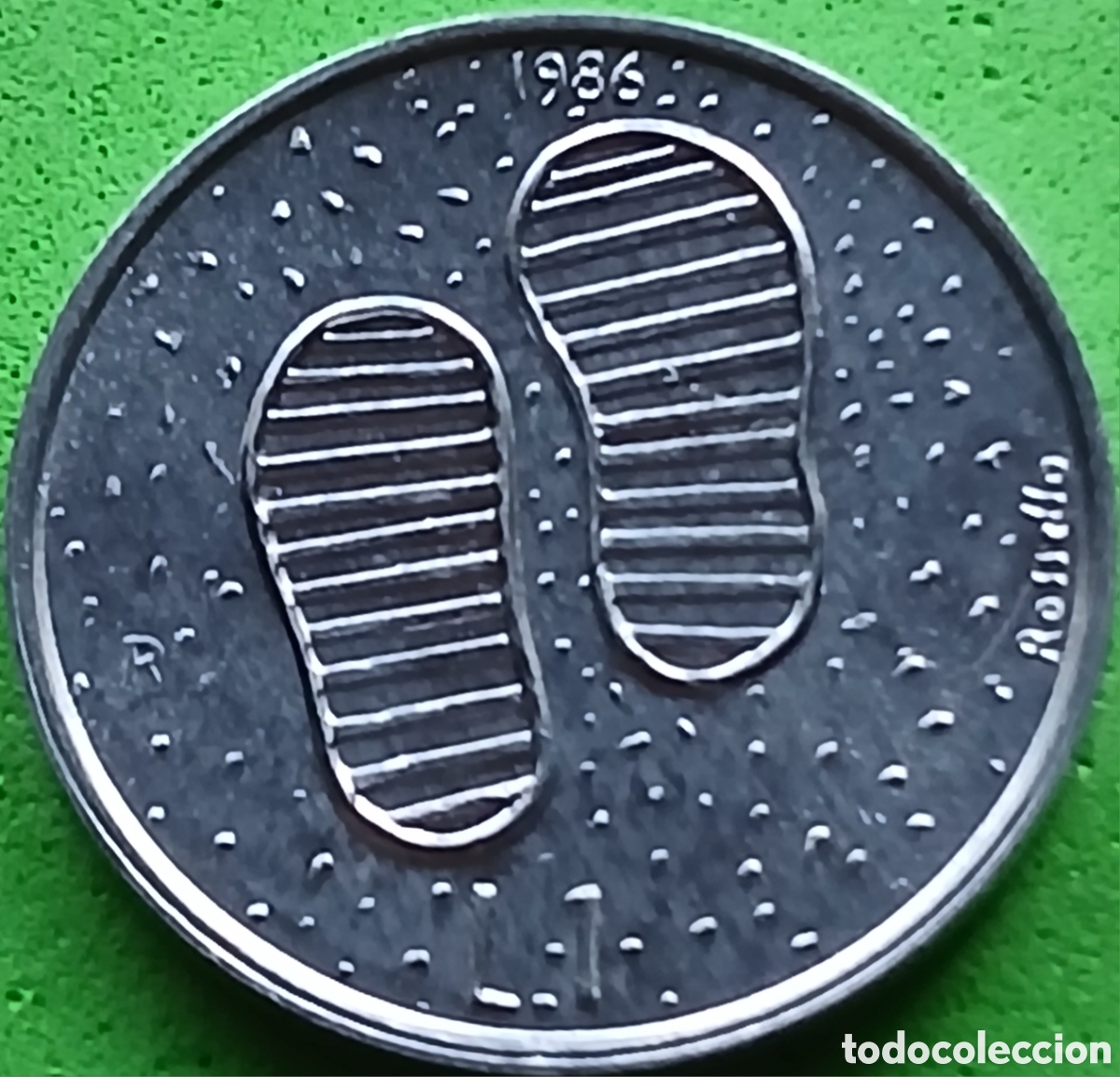 Monedas antiguas de Europa: San Marino 1 lira 1986 km#187 Evoluci&oacute;n de la Tecnolog&iacute;a