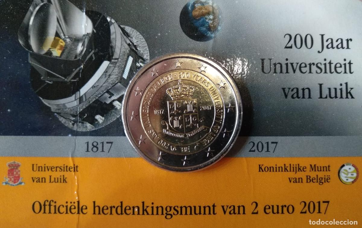 Monedas antiguas de Europa: HEUR0302 MONEDA BELGICA 2 EUROS 2017 (Universidad de Lieja) COIN CARD