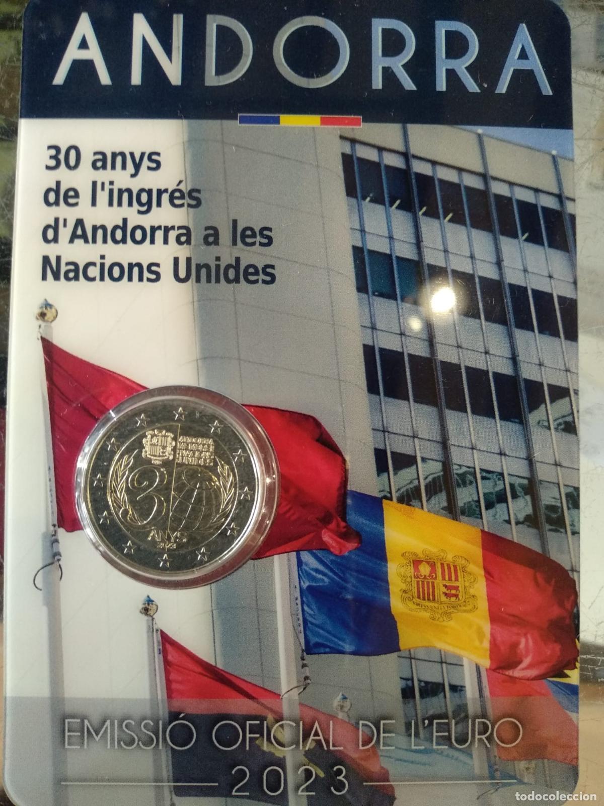 Monedas antiguas de Europa: HEUR0616 MONEDA ANDORRA 2 EUROS 2023 (Ingreso en la ONU) COIN CARD