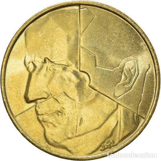 Monedas antiguas de Europa: 5 Francos del rey Balduino Belgica a&ntilde;o 1986