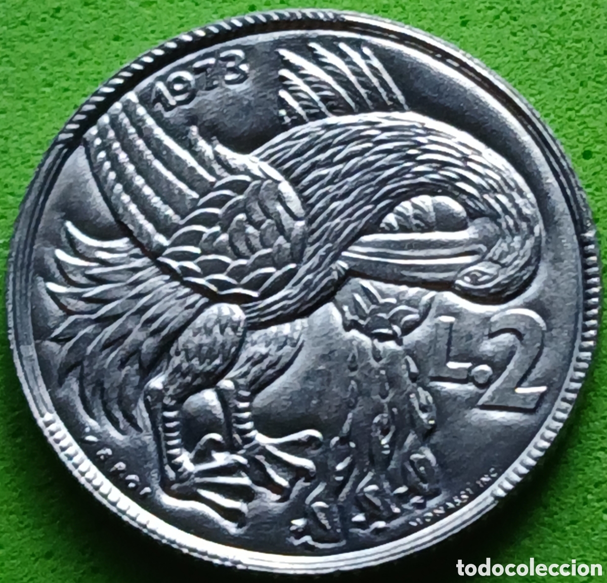 Monedas antiguas de Europa: San Marino 2 liras 1973 km#23