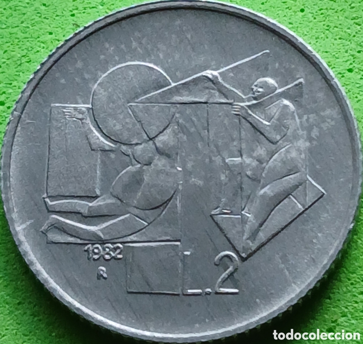 Monedas antiguas de Europa: San Marino 2 liras 1982 km#132 Logros Sociales