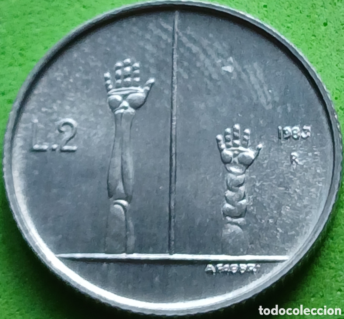 Monedas antiguas de Europa: San Marino 2 liras 1983 km#146 Amenaza Nuclear