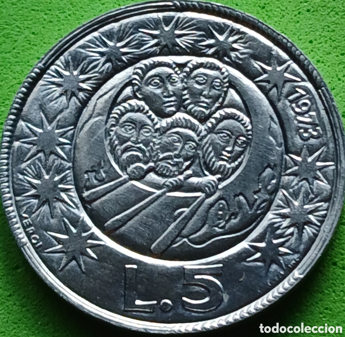 Monedas antiguas de Europa: San Marino 5 liras 1973 km#24