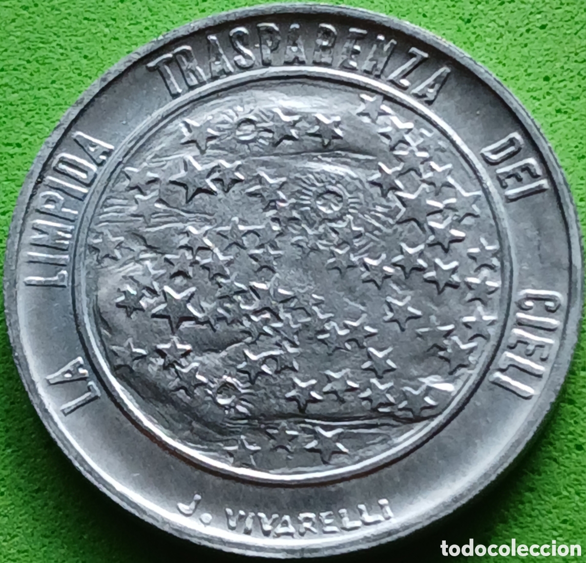 Monedas antiguas de Europa: San Marino 5 liras 1977 km#65 Ecolog&iacute;a