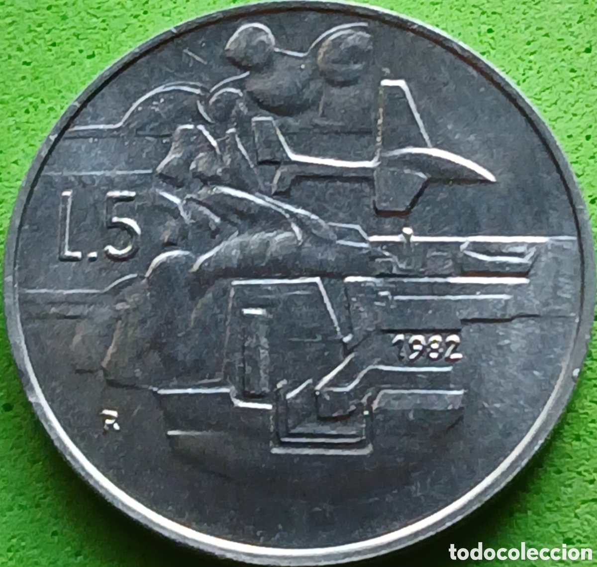 Monedas antiguas de Europa: San Marino 5 liras 1982 km#133 Logros Sociales