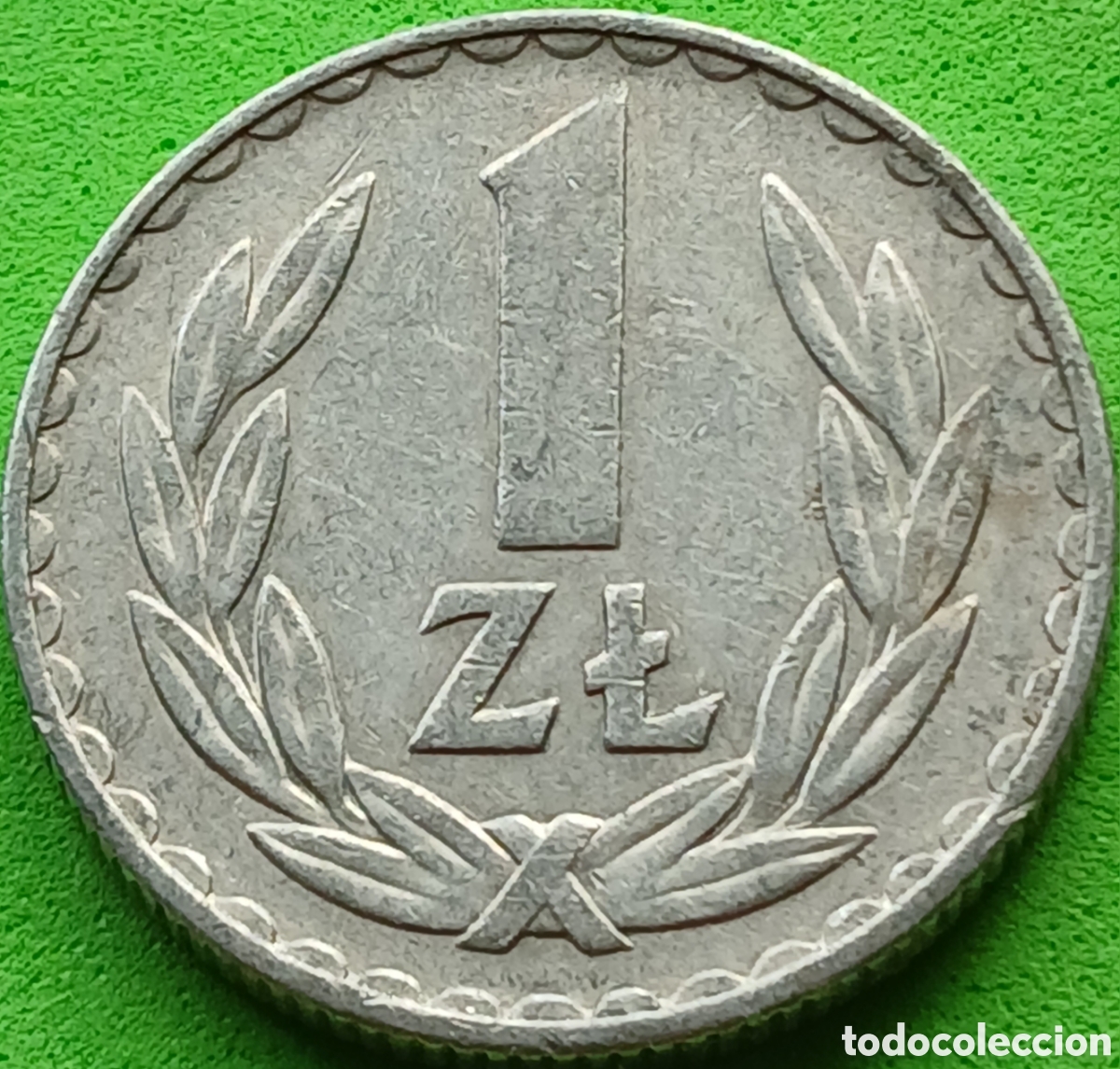 Monedas antiguas de Europa: Polonia 1 zloty 1975 Y#49.1 sin marca de ceca
