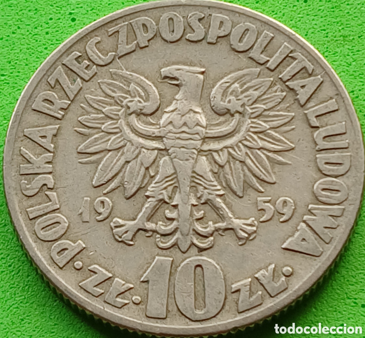 Monedas antiguas de Europa: Polonia 10 zlotych 1959 Y#51 Nicol&aacute;s Cop&eacute;rnico