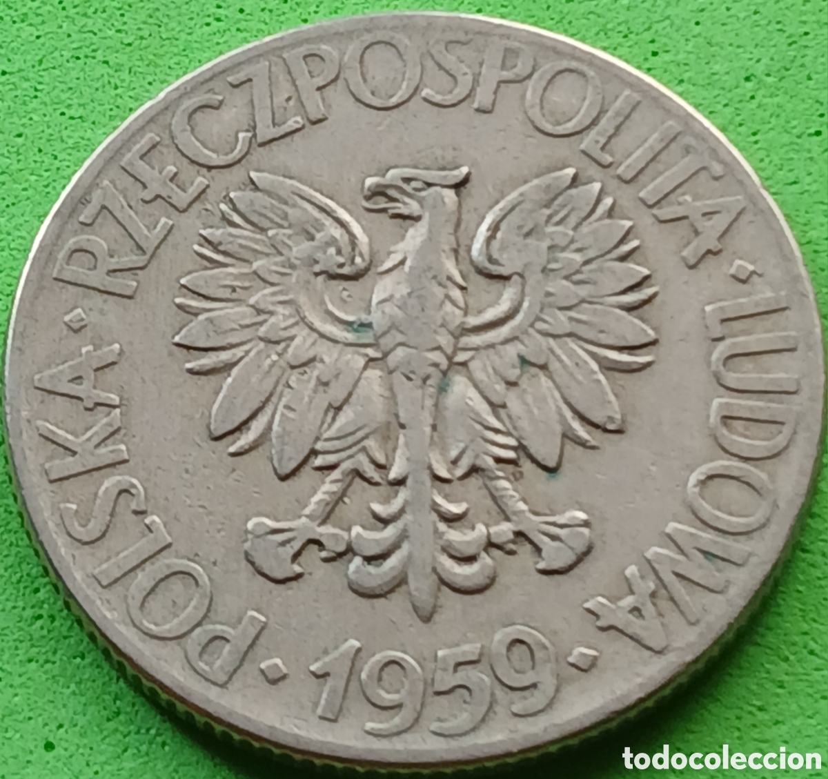 Monedas antiguas de Europa: Polonia 10 zlotych 1959 Y#50