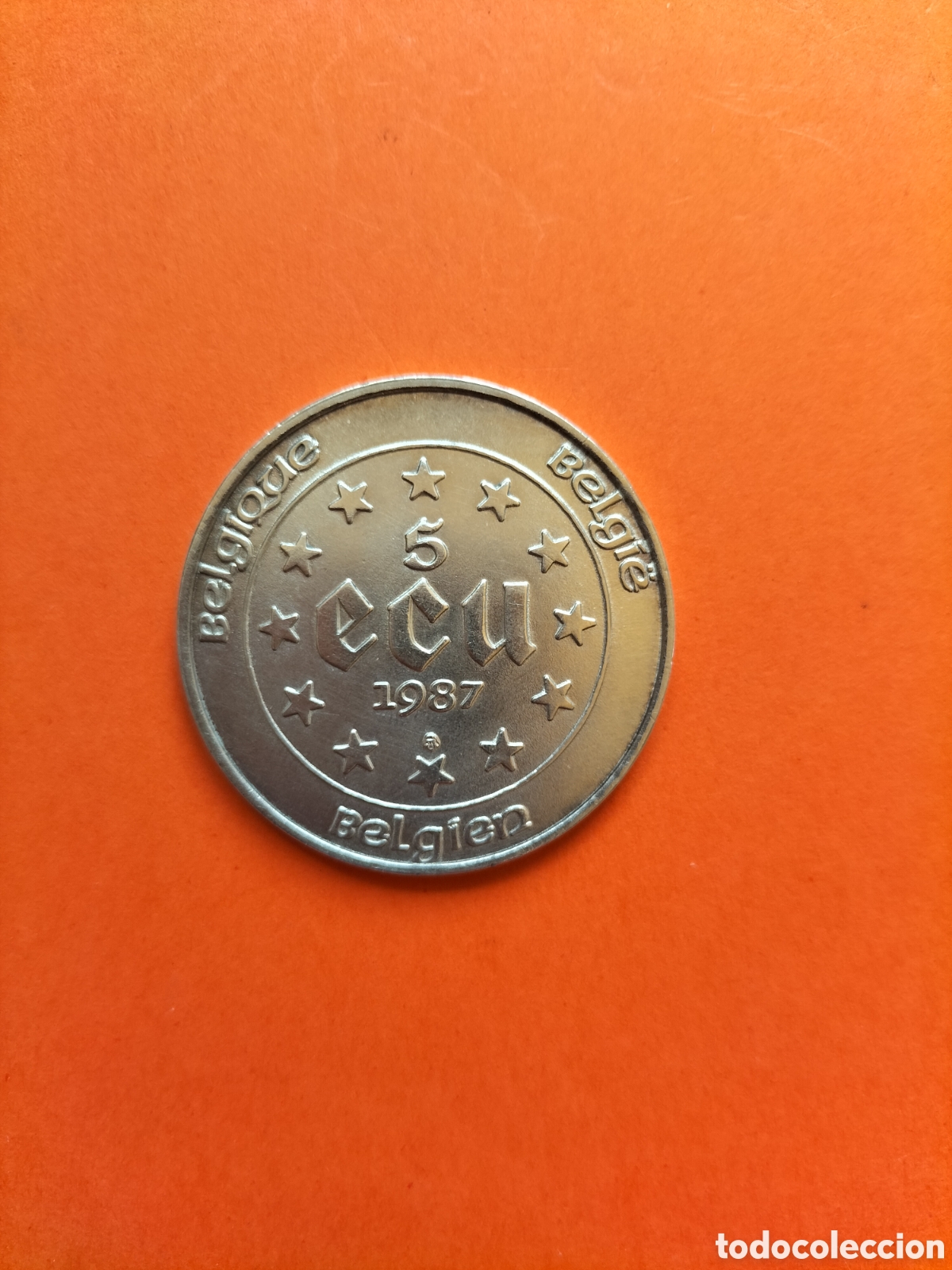 Monedas antiguas de Europa: 5 ECU de Plata . B&eacute;lgica 1987.