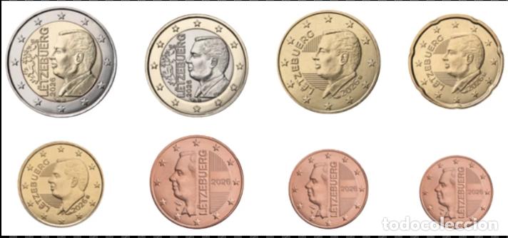 Monedas antiguas de Europa: Tira LUXEMBURGO 2026 - 8 valores NUEVO DISE&Ntilde;O