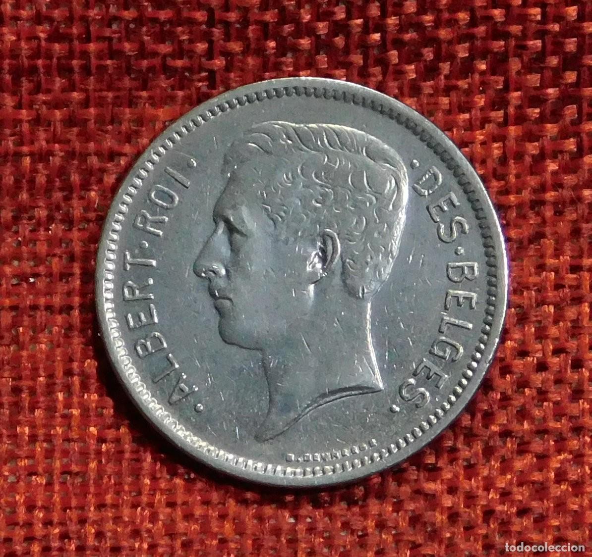 Monedas antiguas de Europa: Belgica - Belgie - Albert Roi des Belges - 1931 - 5 Francs Un Belga